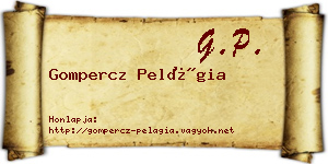 Gompercz Pelágia névjegykártya